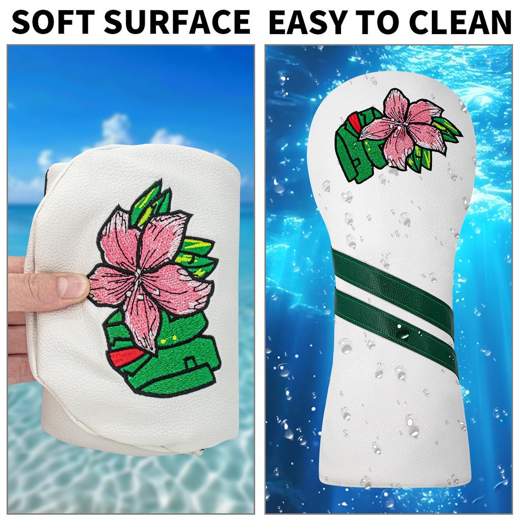 Cherry Blossom Embroidered Golf Head Covers for Most Brand