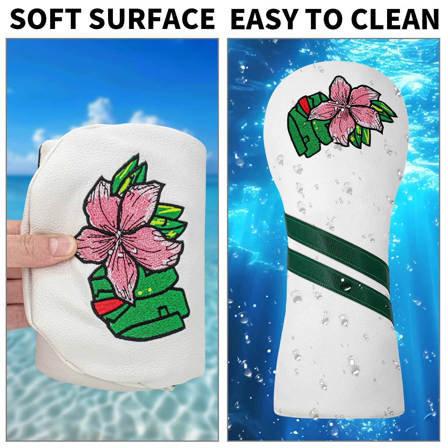 Cherry Blossom Embroidered Golf Head Covers for Most Brand