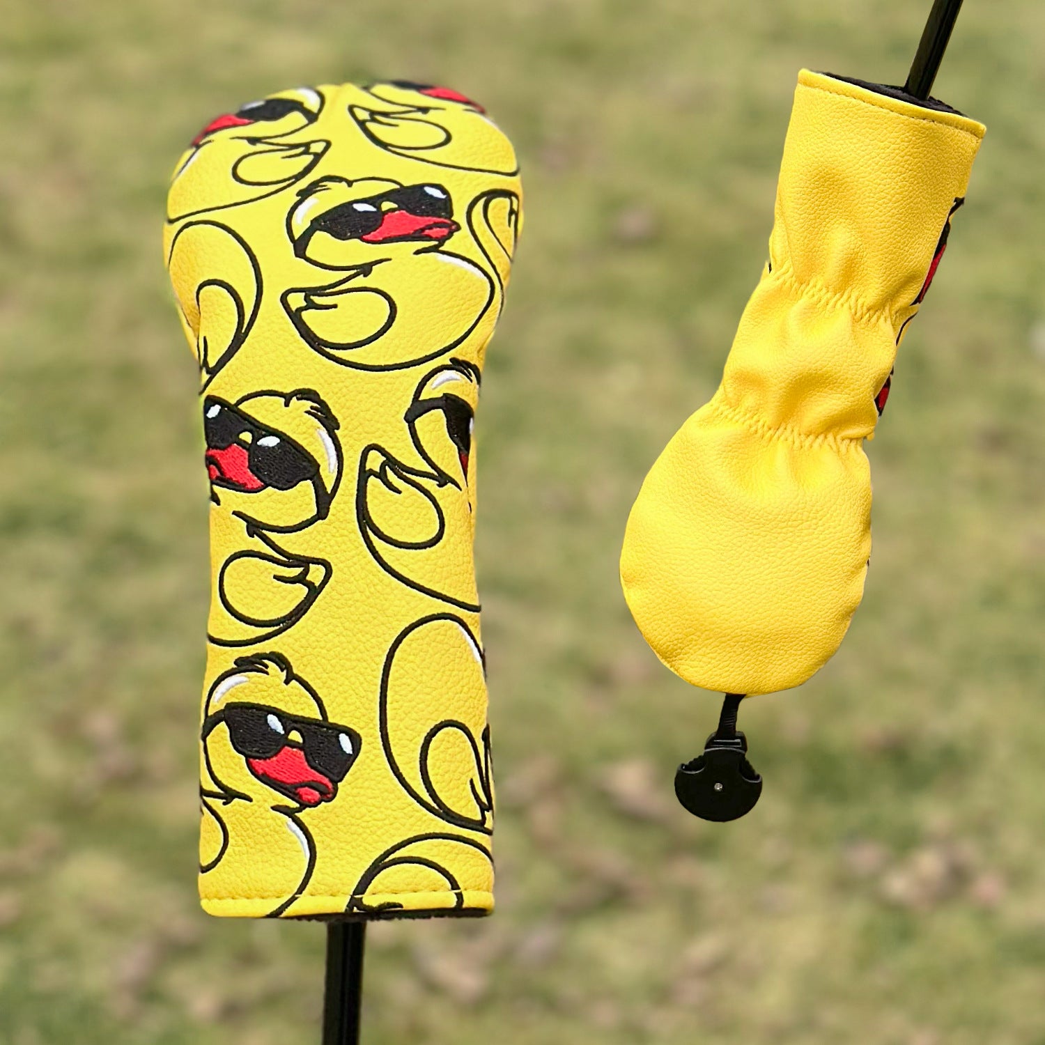 Animal Golf Covers Duckling in Sunglasses Premium Leather Golf Club Head Covers
