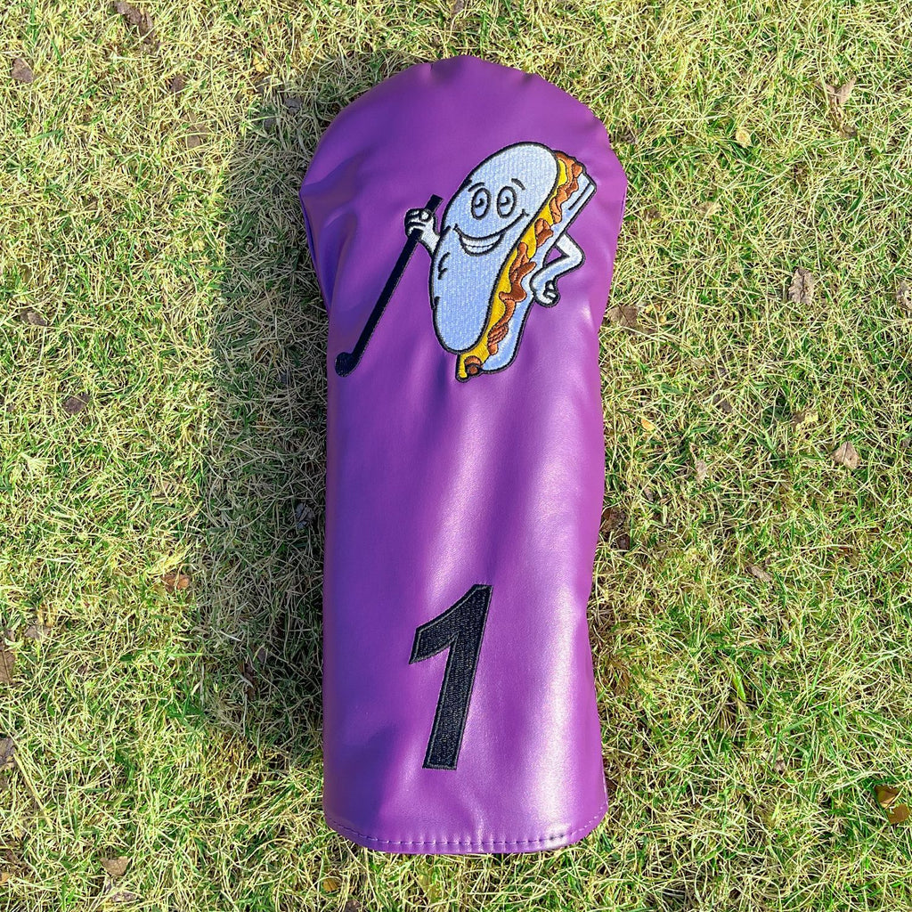 Fun Food Hot Dog Purple Golf Club Head Covers