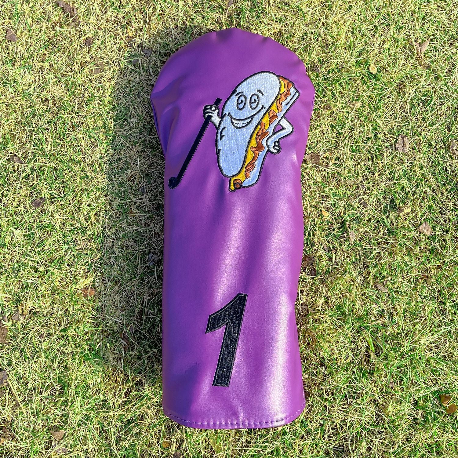 Fun Food Hot Dog Purple Golf Club Head Covers