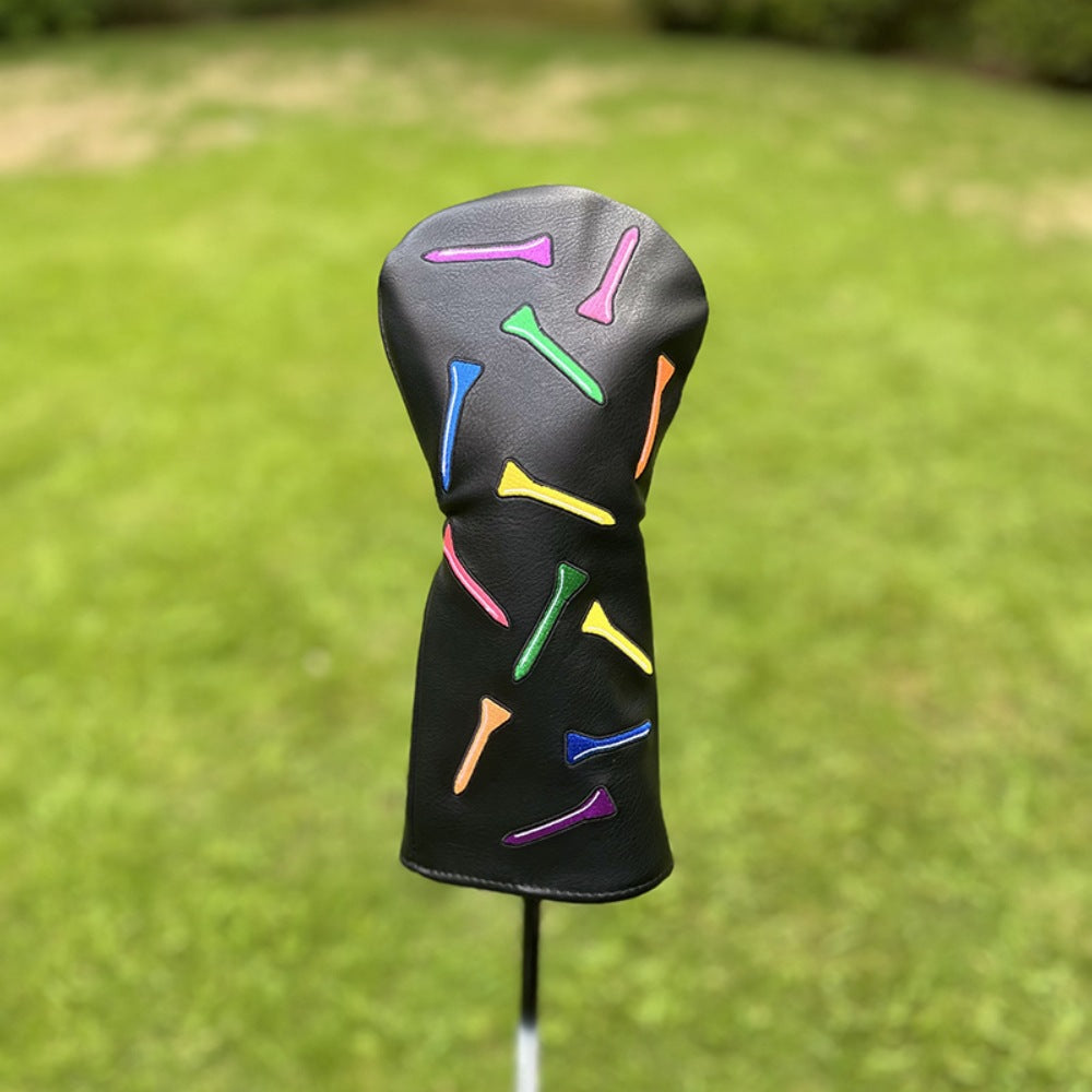 Colorful Golf Tees Custom Embroidered Golf Head Covers