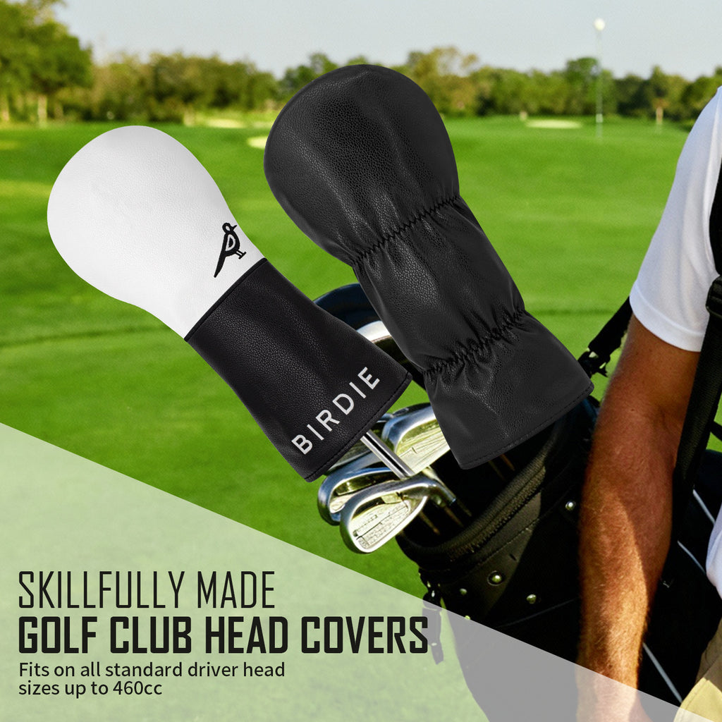 Birdie Embroidery Design Golf Club Headcovers Leather Wood Head Cover