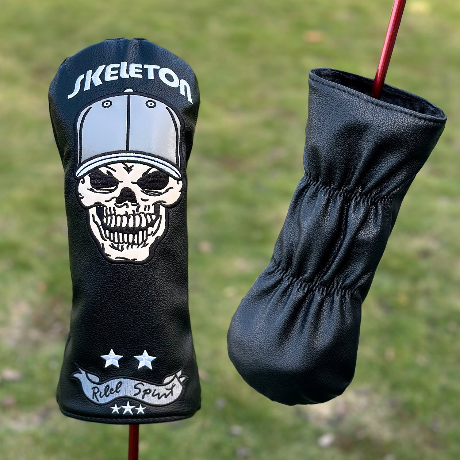 Skull Golf Club Head Covers with Star Embroidery
