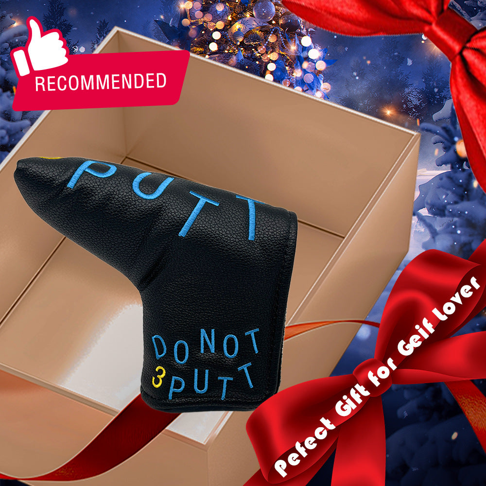 Letter-Embroidered PU Leather magnetic putter cover mallet