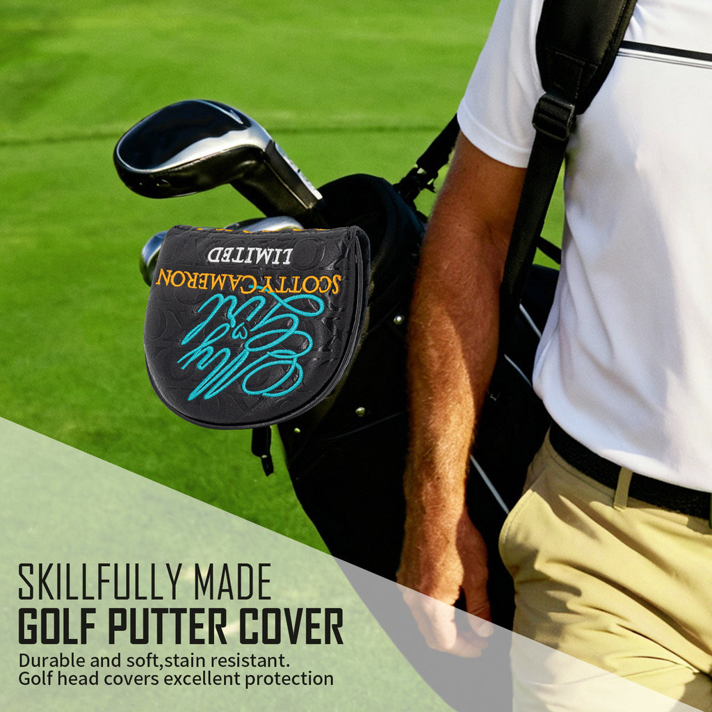 Putter Cover Half Mallet Putter Headcover Magnetic Mid Mallet Putter HeadcoverClub Protector