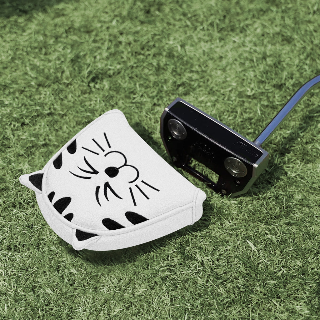 Golf Club Head Covers  Cute Cat Putter Cover Mallet Putter Cover