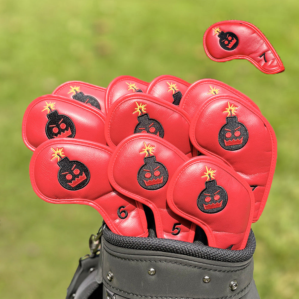 Bomb embroidery design golf iron head covers