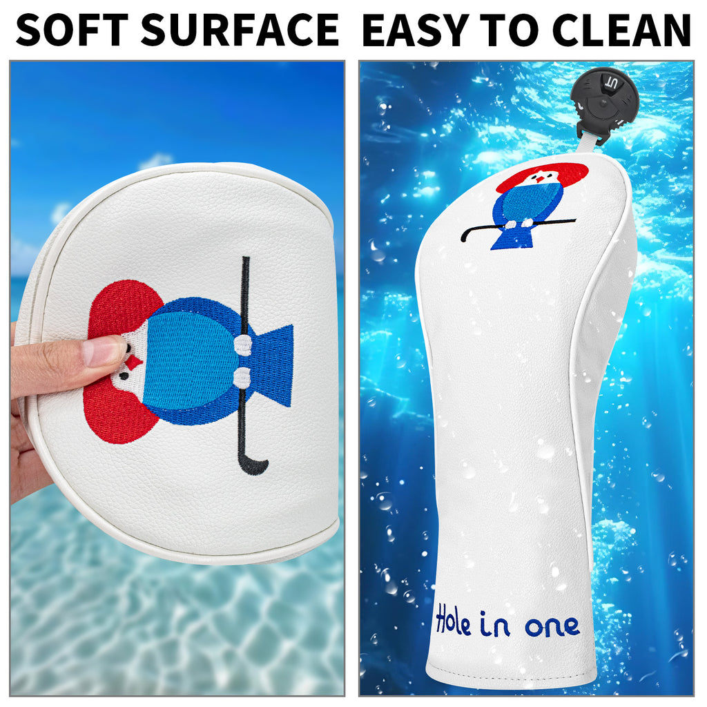 Birdie Headcover with "Hole in One" Embroidery