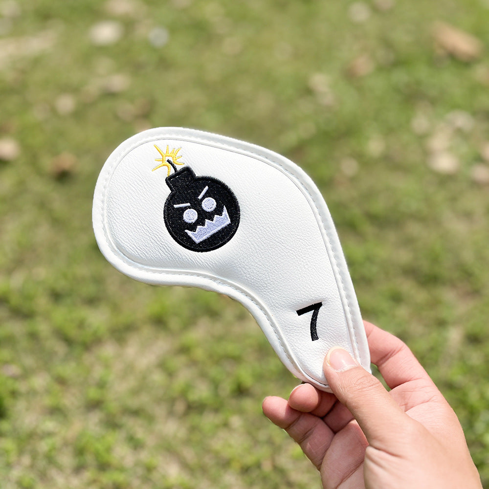 Bomb embroidery design golf iron head covers