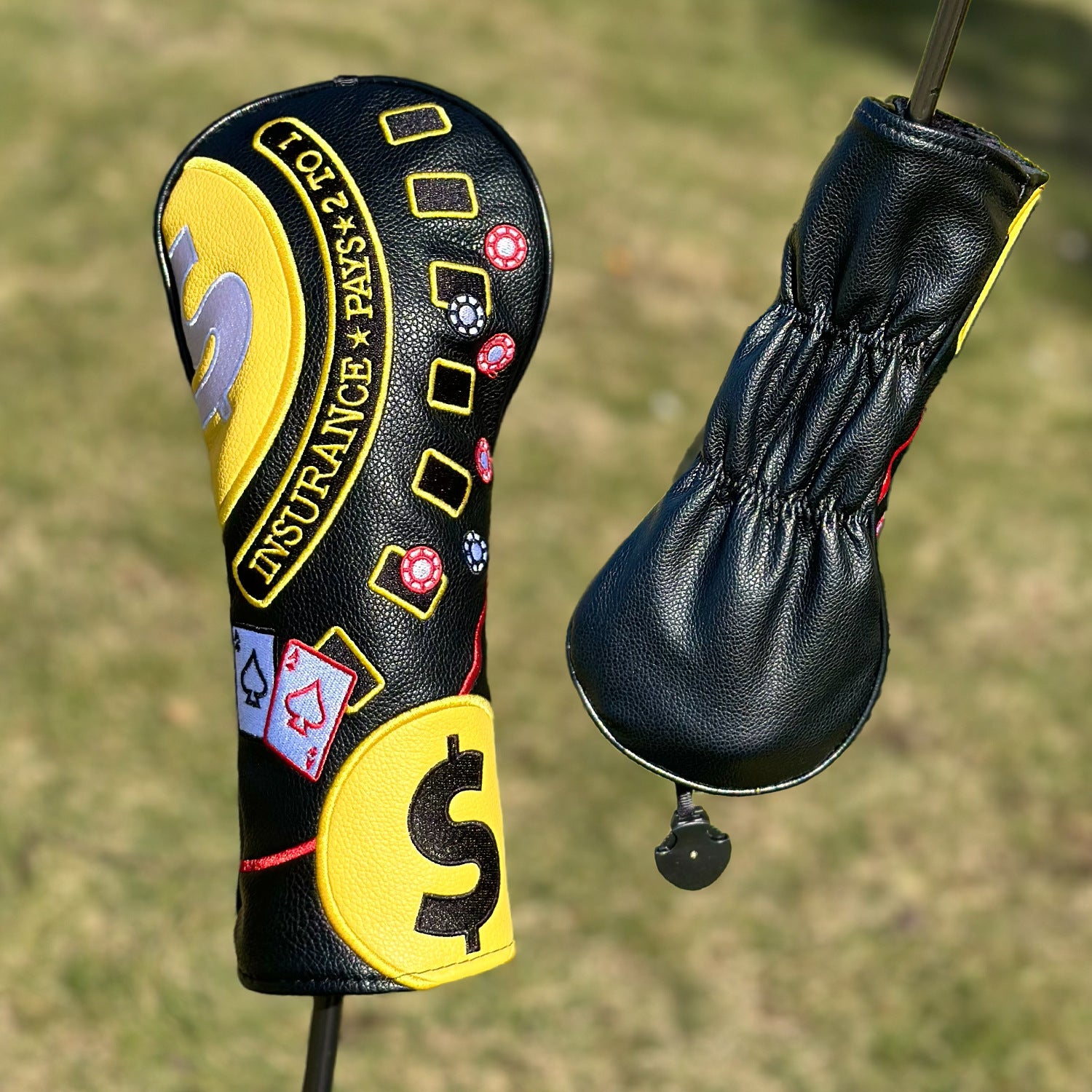 Money & Poker Golf Club Head Covers with Embroidery