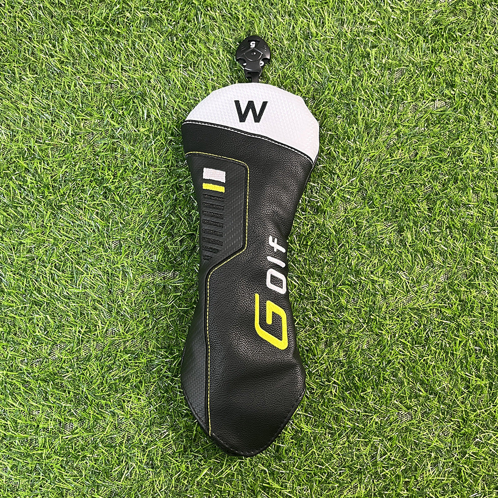 Fashion Embroidered Sports Golf Headcover Premium PU Leather