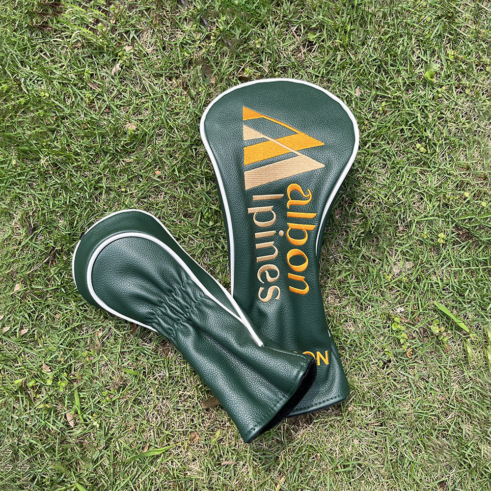 New Arrival Golf Headcovers Golf Club Head Covers May The Course Be with You Style Elegant Embroidery Premium Leather Driver Fairway(FW) Wood Hybrid(UT) with Number Tags, Golf Mallet Putter Cover