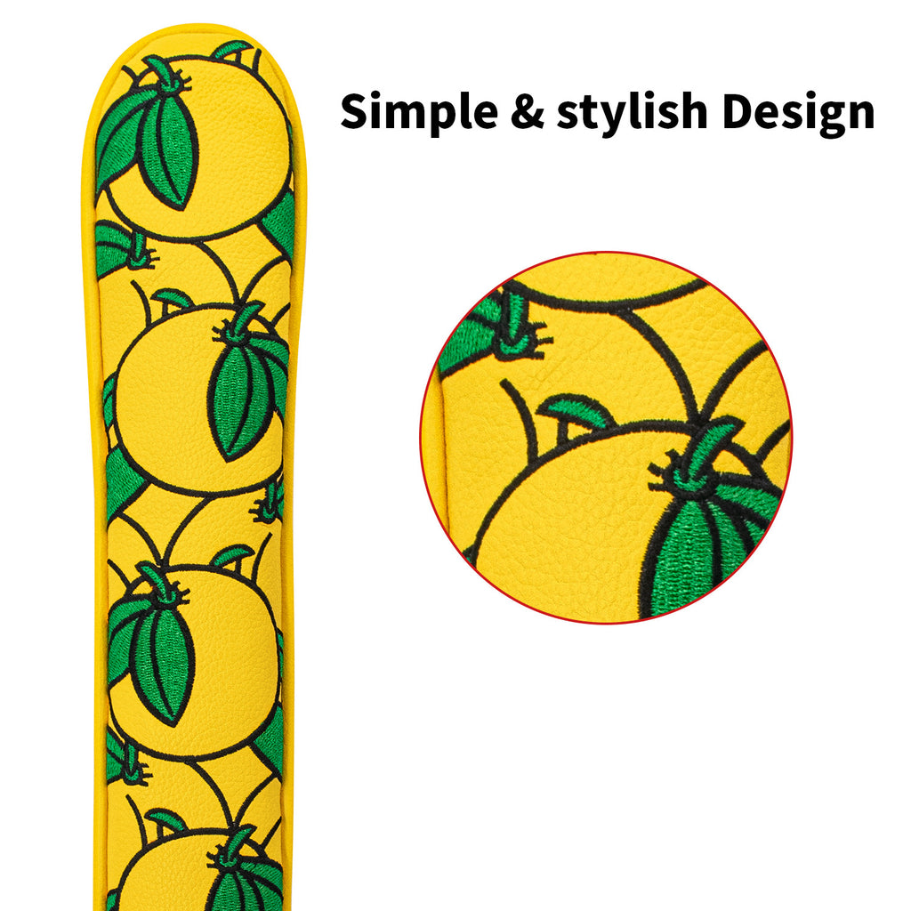 Orange Fruit Embroidery alignment sticks golf cover