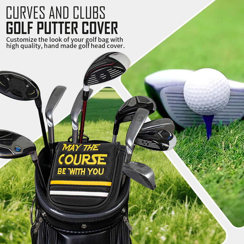 Golf Mallet Putter Cover  Golf Club Cover with Strong Magnetic Closure