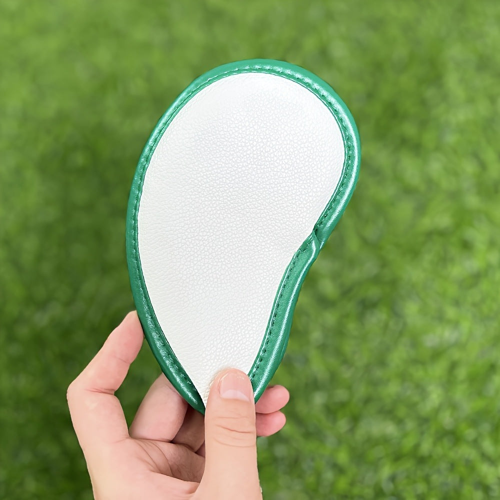 Golf Iron Covers for Golf Clubs 10pcs Golf Iron Headcovers Lucky Clover Golf Club Head Covers for Iron with Magic Tape Fit All Brands