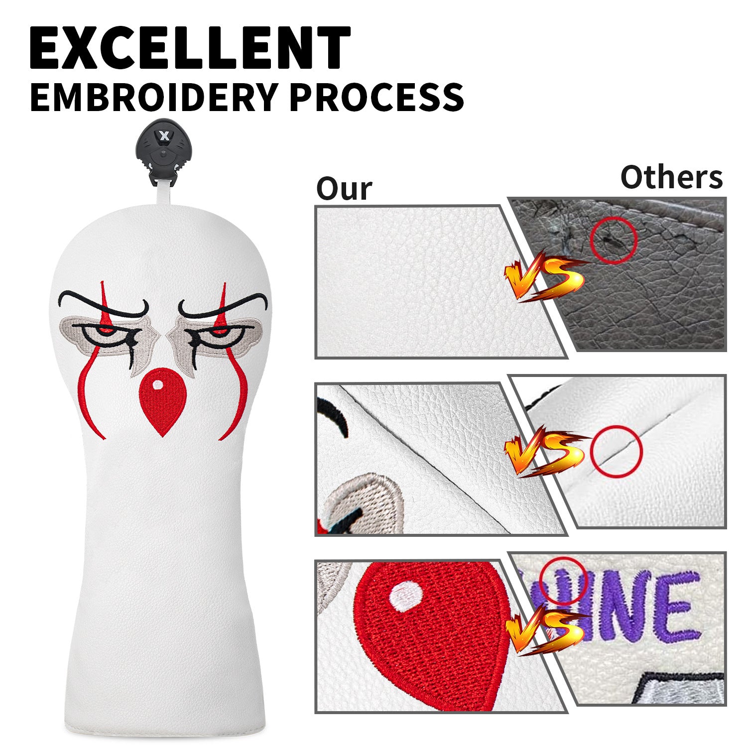 Christmas Clown Golf Club Head Covers