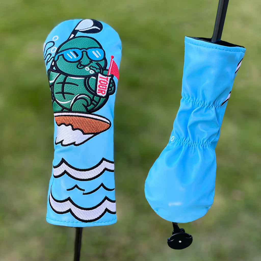 Golf Club Covers for Woods  Anime Turtle Embroidery PU Leather Premium