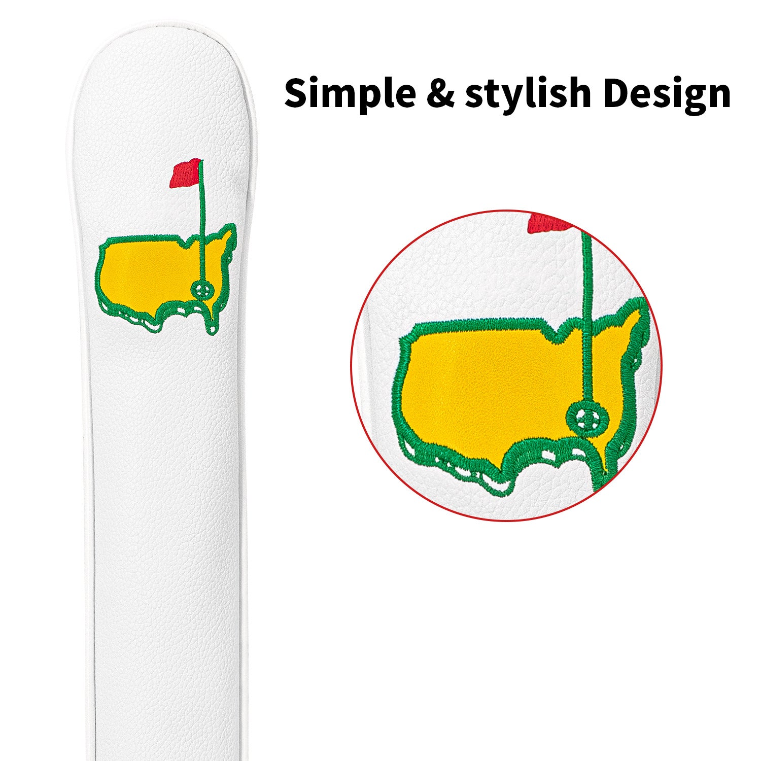 Green Map Embroidery alignment stick covers golf