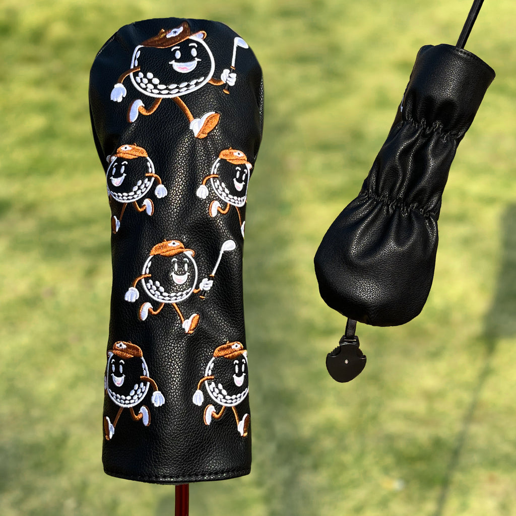 Cartoon Golf Ball Embroidery Personalised Golf Head Covers