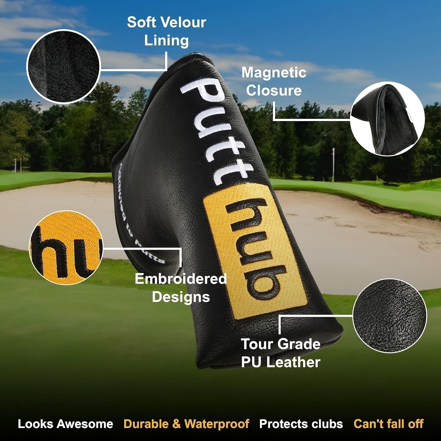 Golf Headcovers Advanced Embroidery Blade Putter Cover