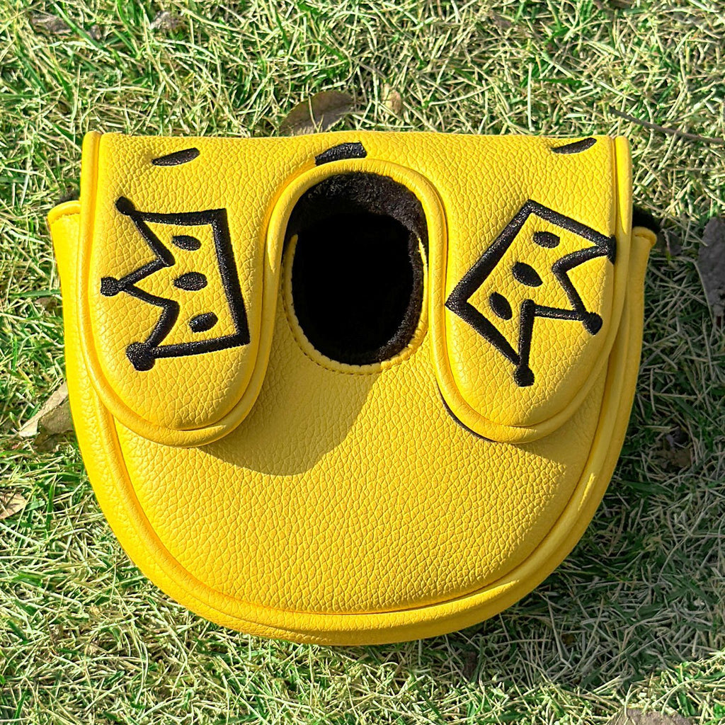 Square Putter Cover Crown Embroidery PU Leather