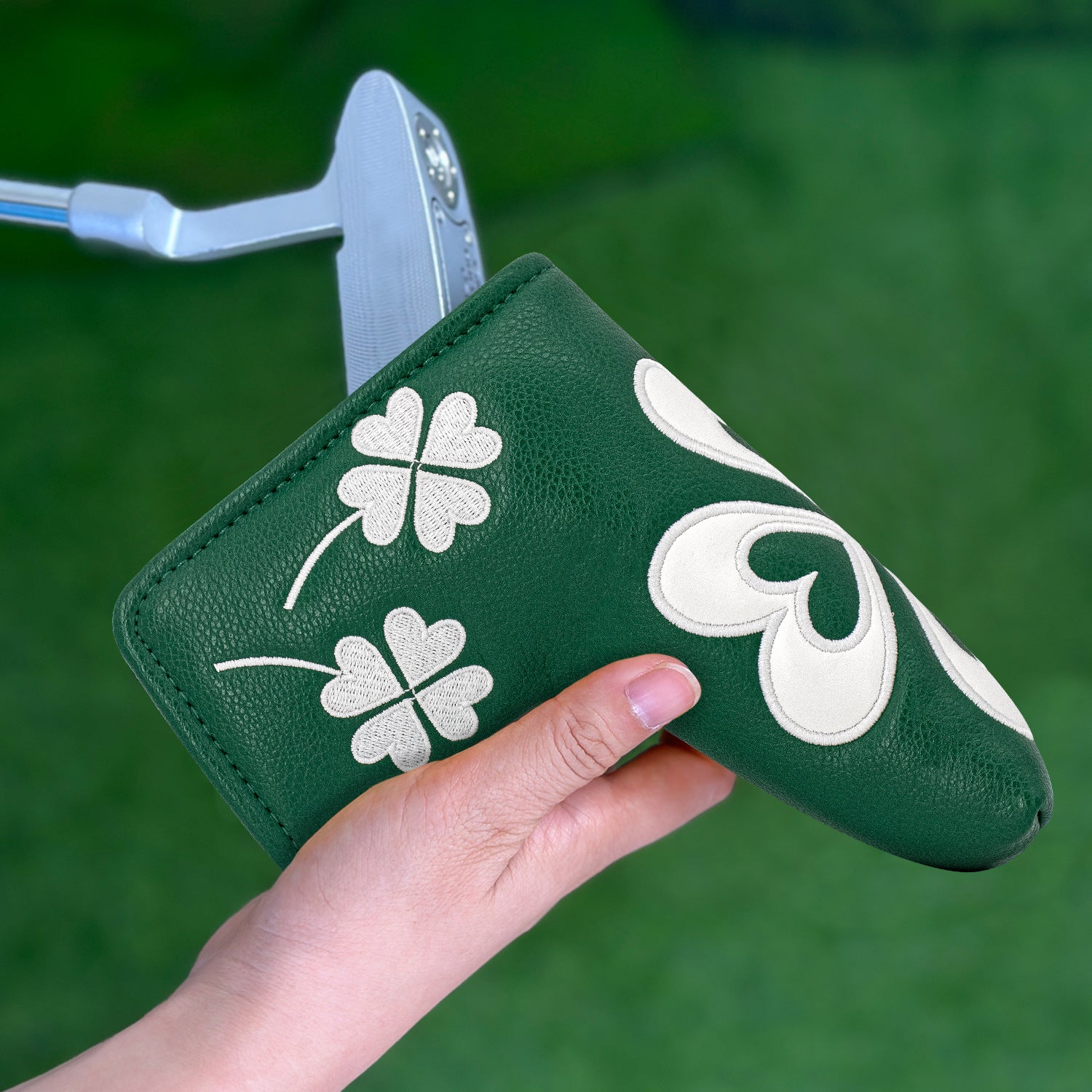 Green embroidery Blade Putter Cover