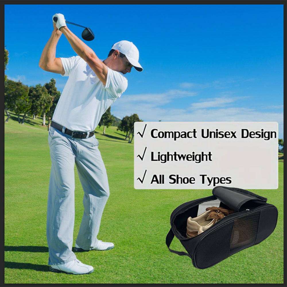 Little Devil Pattern Outdoor Golf Shoes Bags Travel Shoes Bags Zippered Sport Shoes Bag