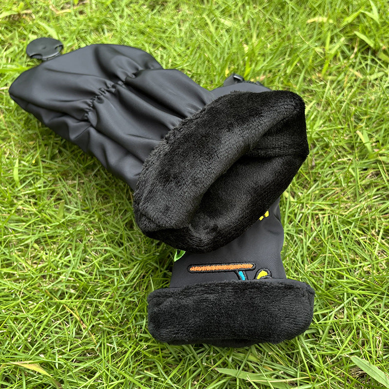 Cartoon Golf Cart Embroidery Pattern Fun Golf Driver Head Covers