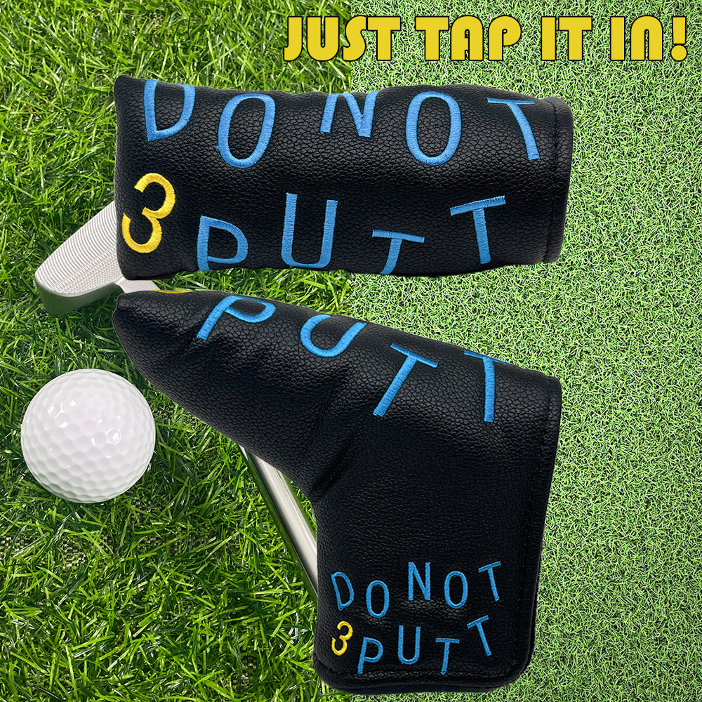 Letter-Embroidered PU Leather magnetic putter cover mallet