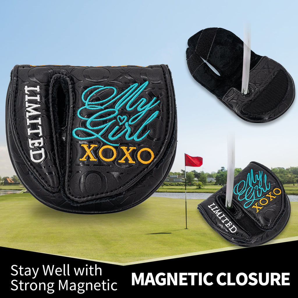 Putter Cover Half Mallet Putter Headcover Magnetic Mid Mallet Putter HeadcoverClub Protector