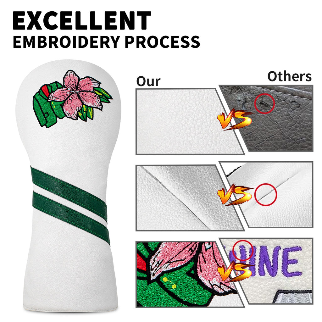 Cherry Blossom Embroidered Golf Head Covers for Most Brand