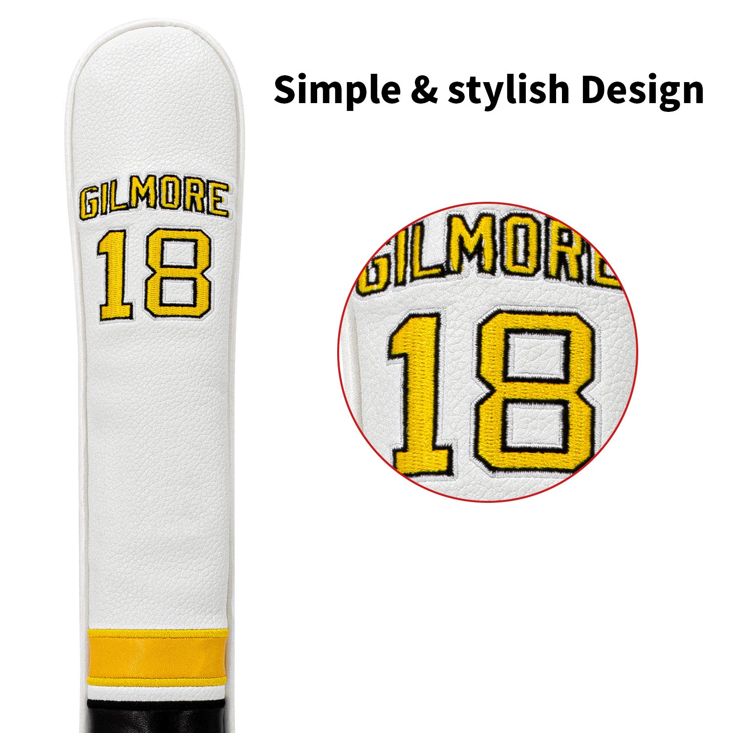 Number Embroidery ping alignment stick cover