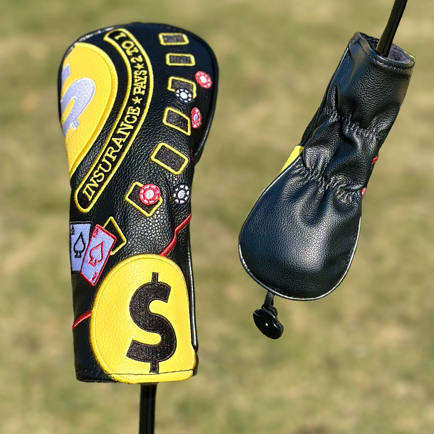 Money & Poker Golf Club Head Covers with Embroidery