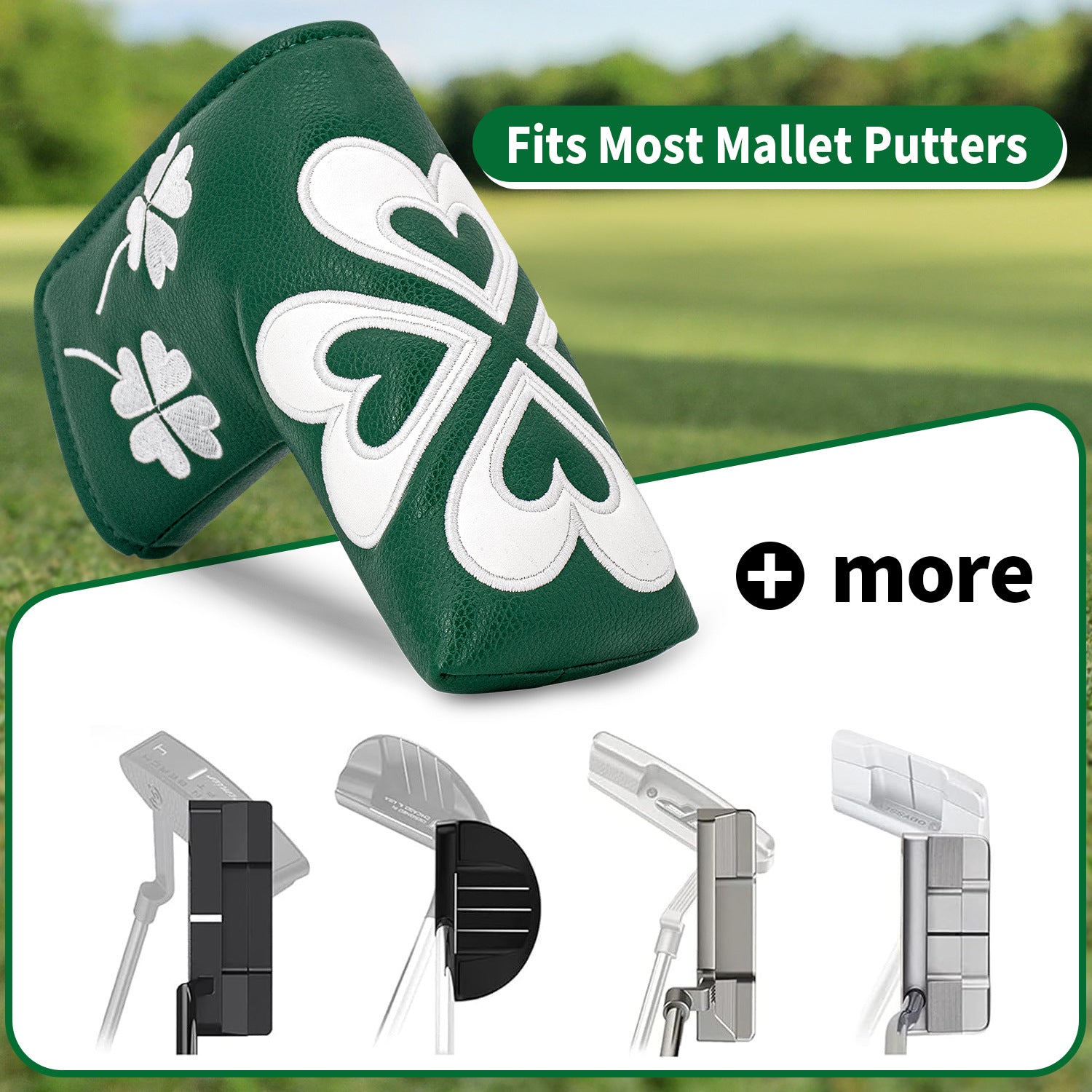 Green embroidery Blade Putter Cover