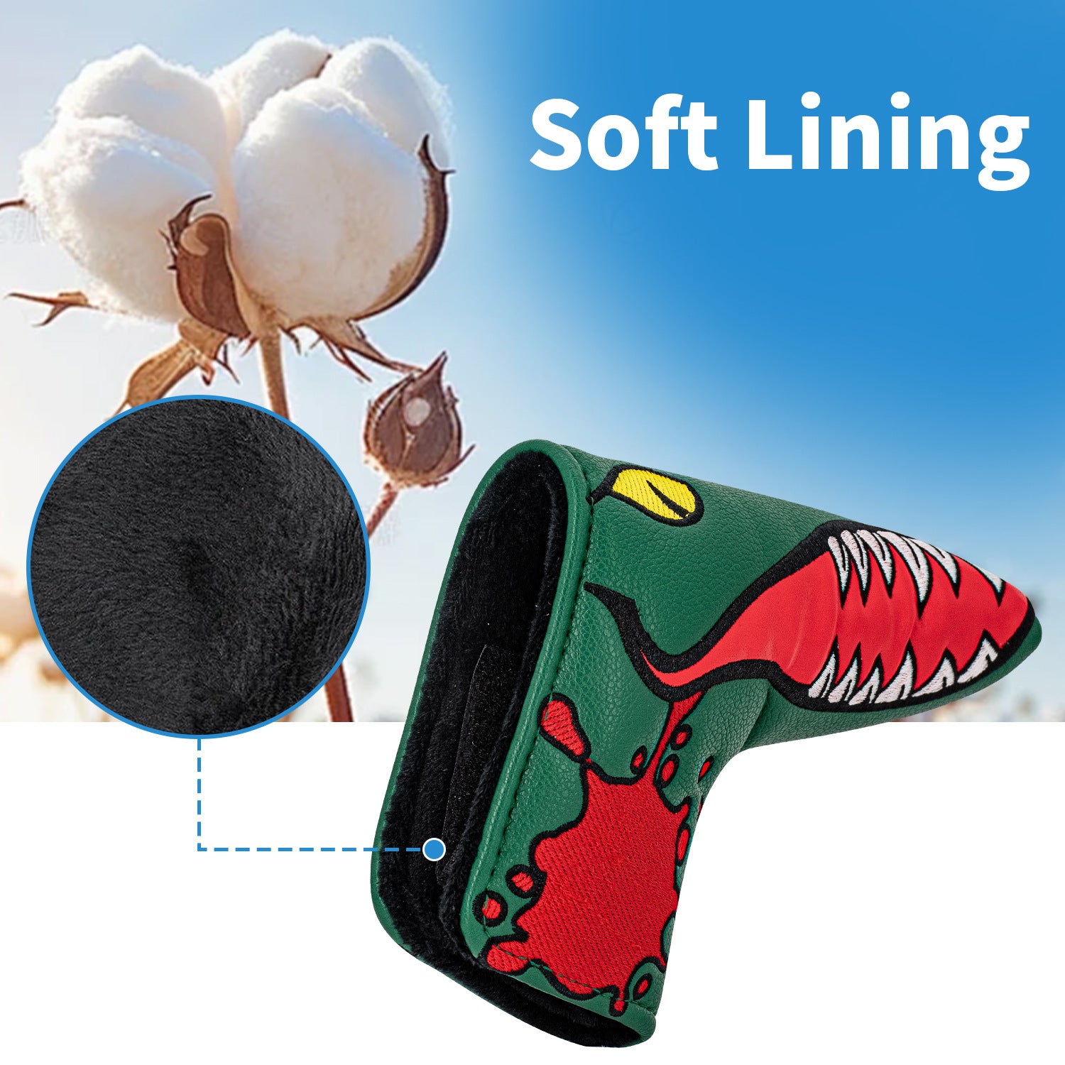 Crocodile Embroidery for Scotty Cameron Odyssey Taylormade Blade Putters