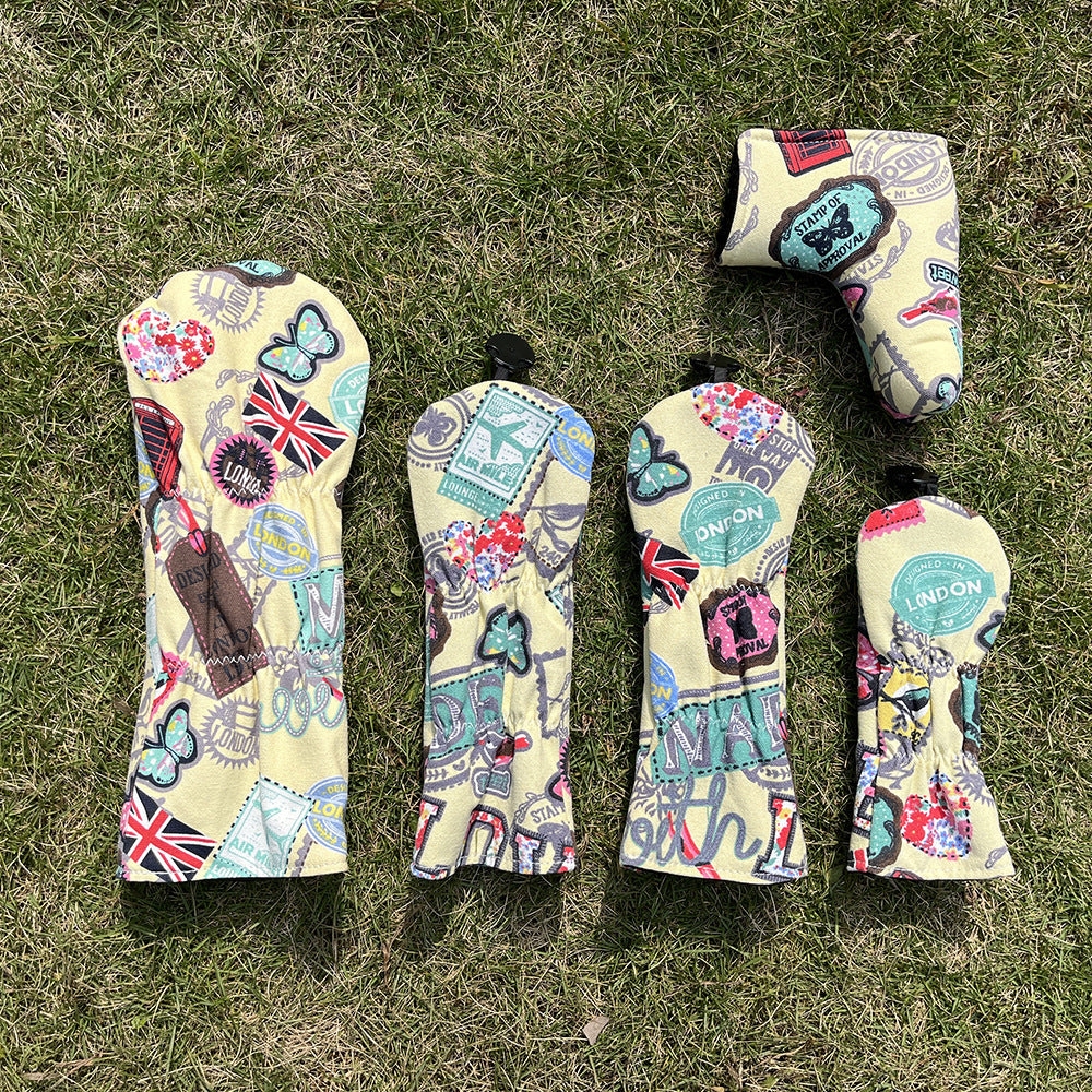 Colorful Printed Pattern Vintage Golf Club Covers