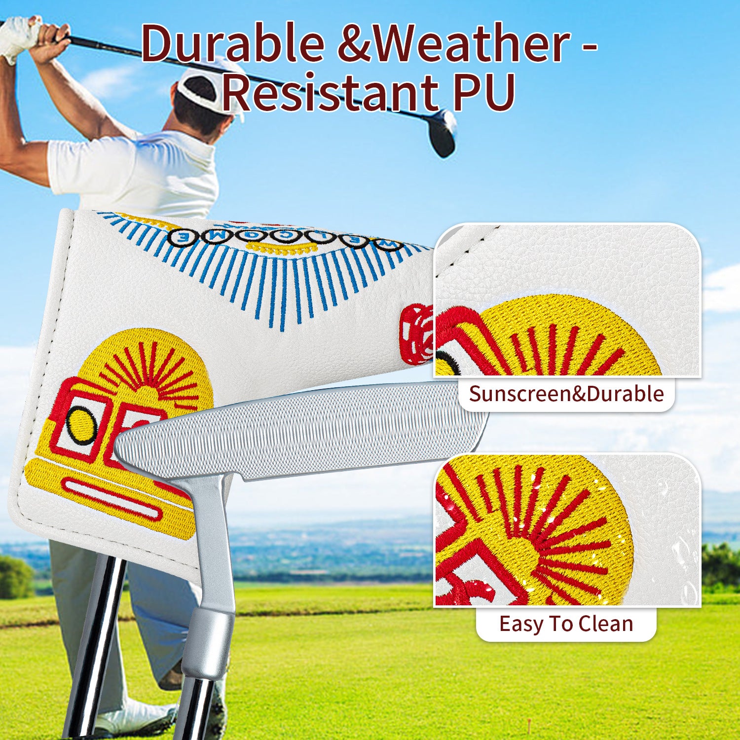 Putter Covers Embroidery Blade Putter Cover Golf Club Cover for All Brand