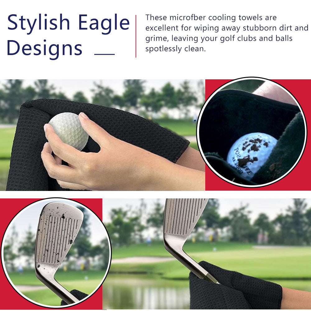 Funny Golf Towel Little Devil Embroidery for Golf Bags with Clip