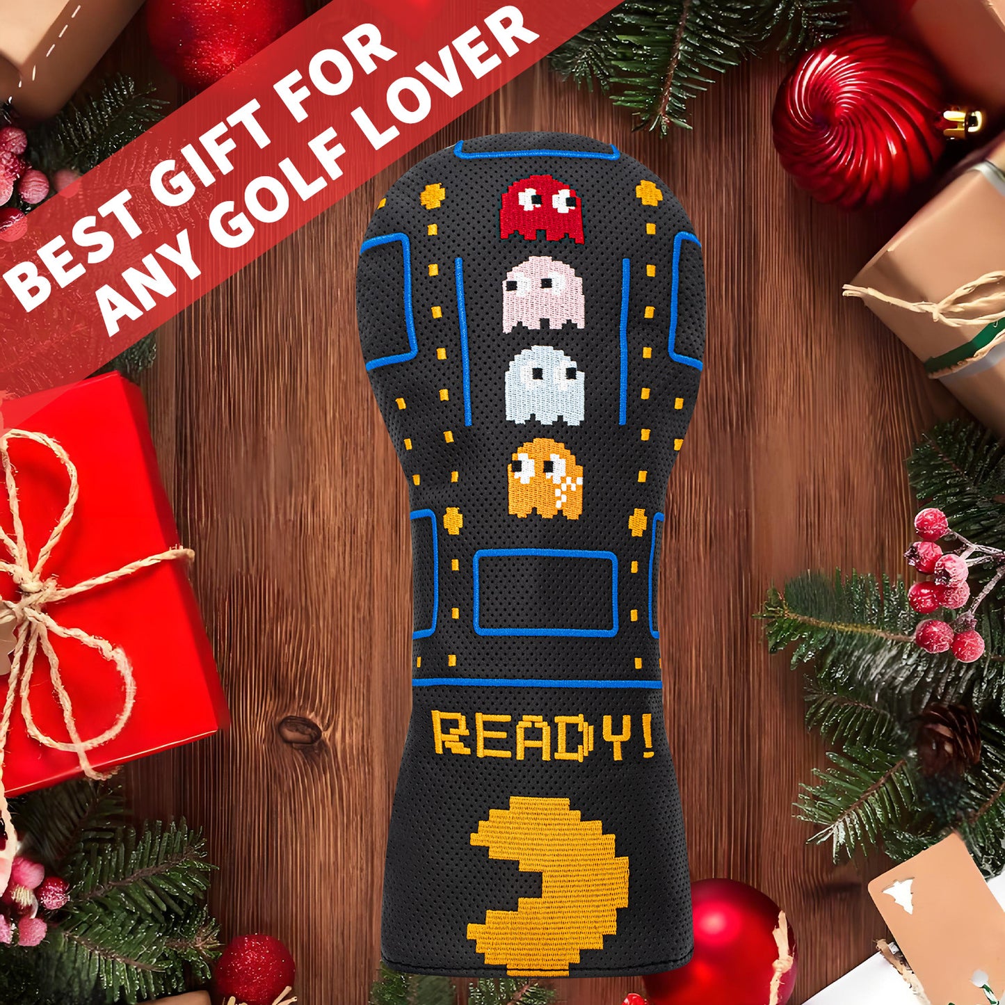 New model Golf Utility/Hybrid Head Cover, Funny PU Leather Club Covers for Women & Men