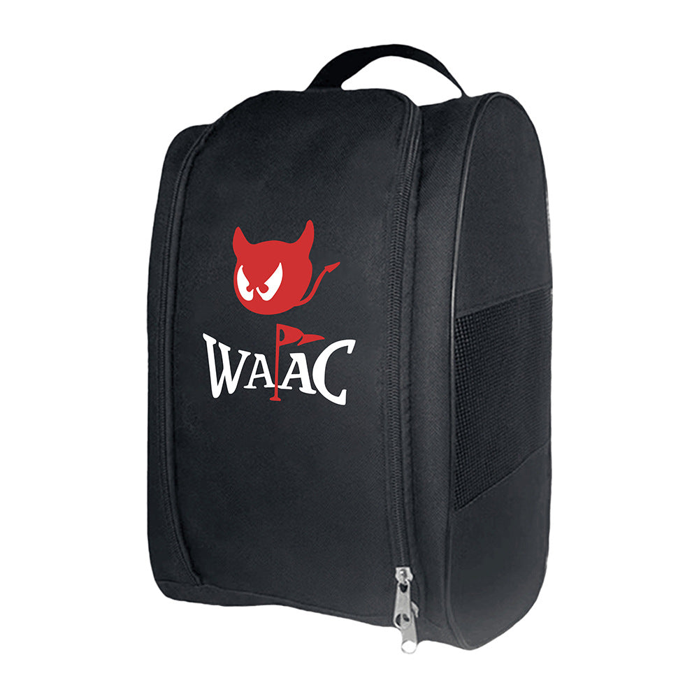 Little Devil Pattern Outdoor Golf Shoes Bags Travel Shoes Bags Zippered Sport Shoes Bag