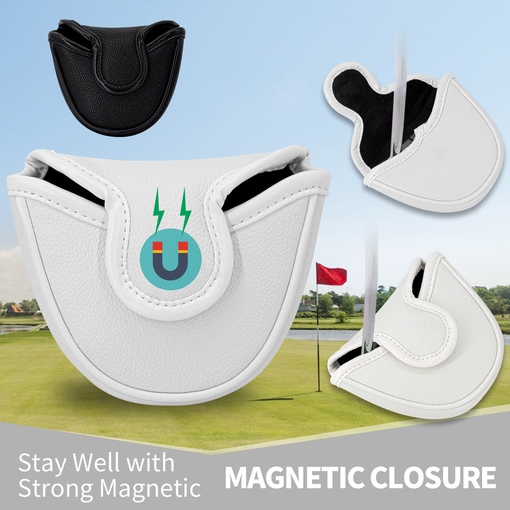 Golf Half Mallet Putter Cover Cartoon Embroidered Sloth  Magnetic Golf Head Covers