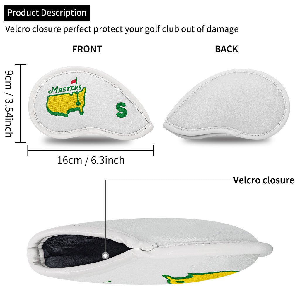Tournament-Exclusive Golf Iron Club Head Covers Headcovers Set Designed to fit All Brands