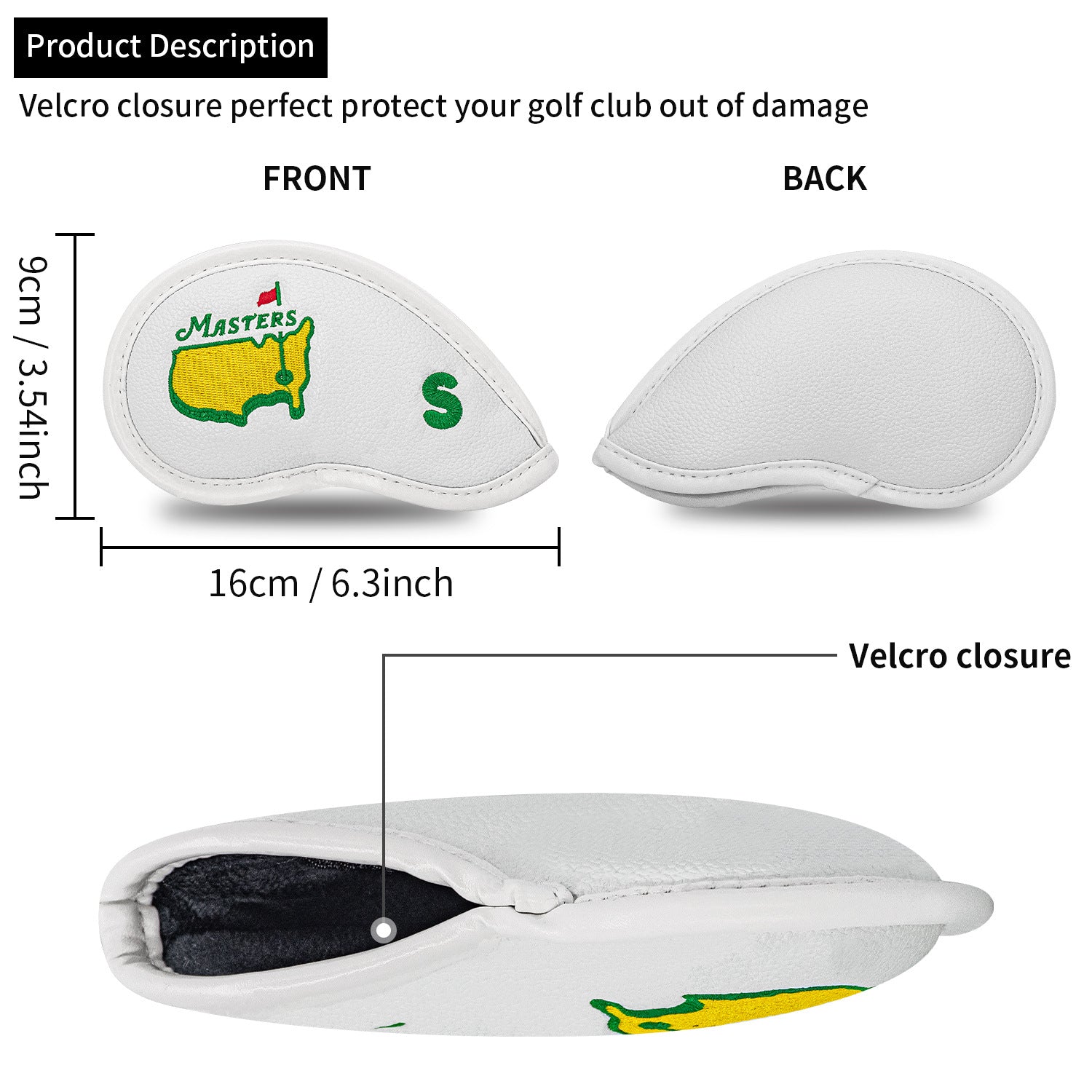 Tournament-Exclusive Golf Iron Club Head Covers Headcovers Set Designed to fit All Brands