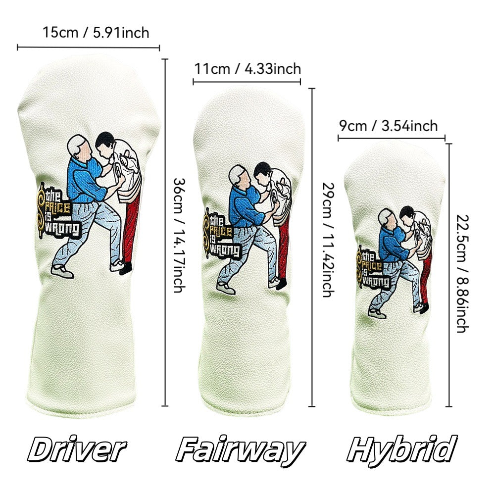 Barudan Golf Funny Golf Head Covers Premium Funny Driver Headcover, 3 Wood Headcover (Fairway Wood Head Cover), Hybrid Headcover fits for All Brand