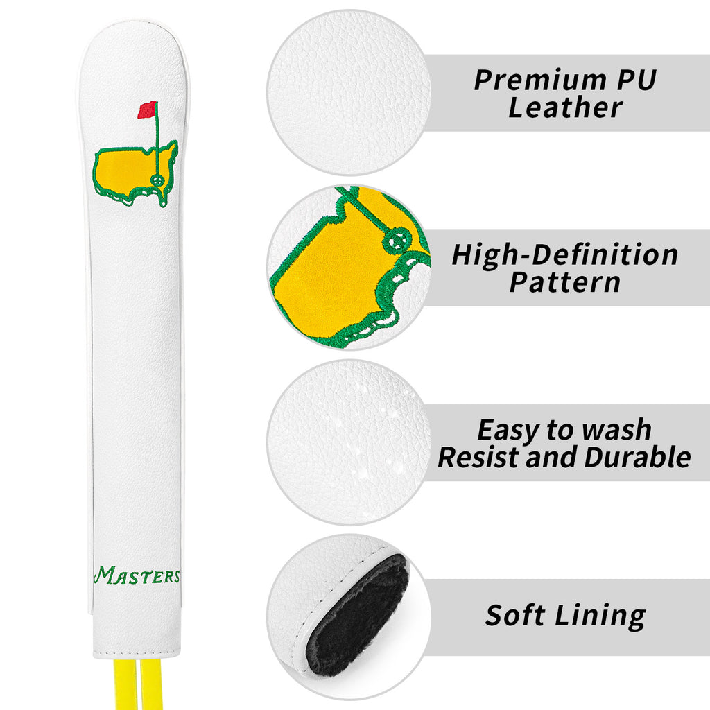 Green Map Embroidery alignment stick covers golf