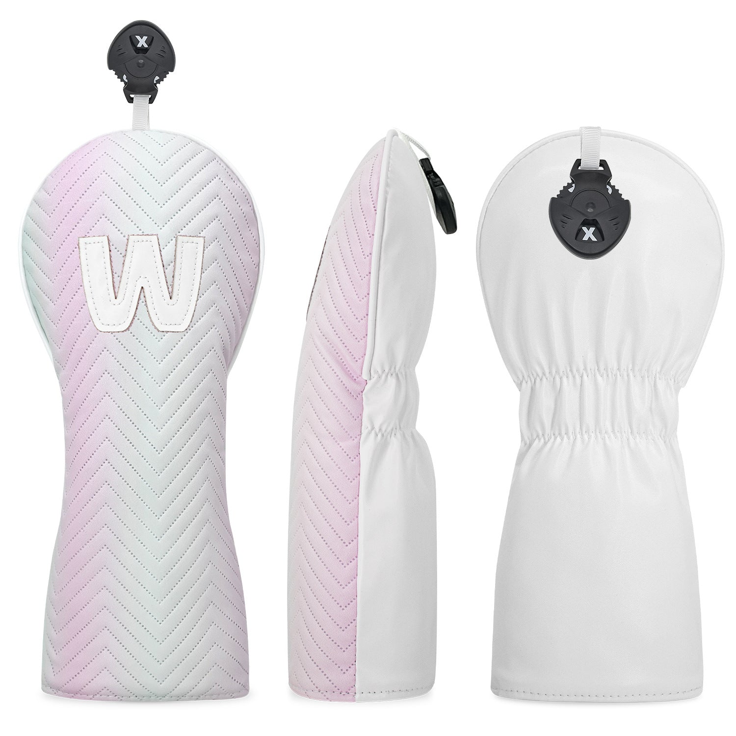 Women's Golf Club Covers Pink-Green Gradient Embroidery