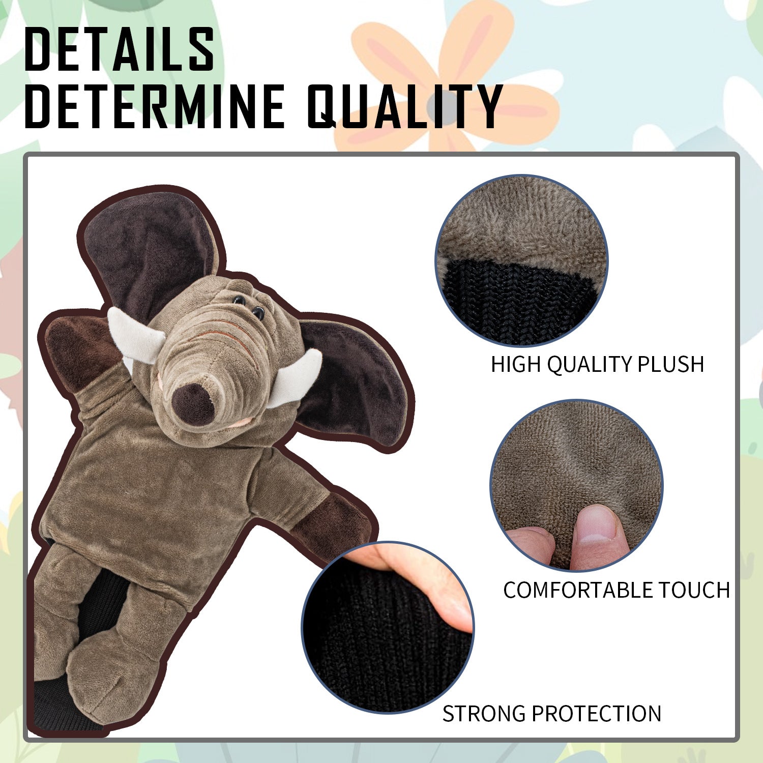 Funny Cute Animal Design Soft Functional Golf Headcover Stylish Protection for Your Clubs