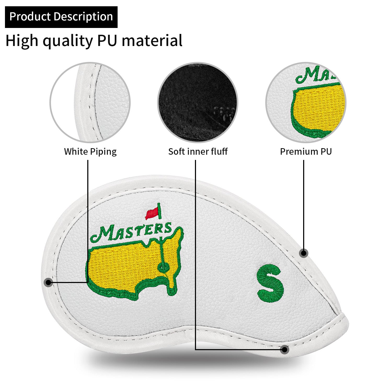 Tournament-Exclusive Golf Iron Club Head Covers Headcovers Set Designed to fit All Brands