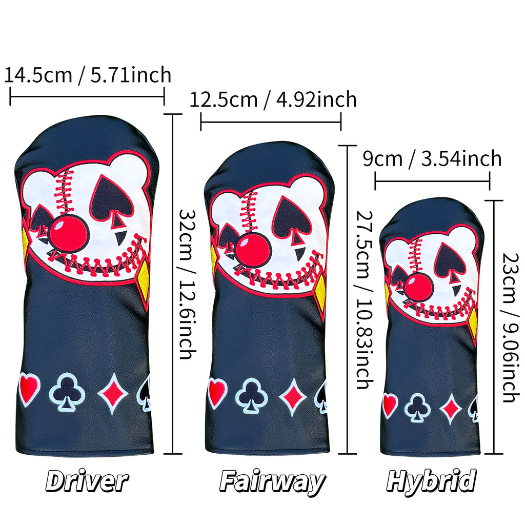 Clown Embroidery Golf Club Head Covers